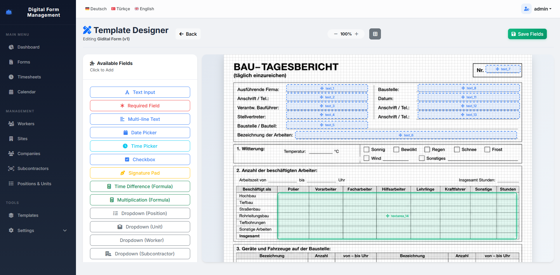 Admin Builder